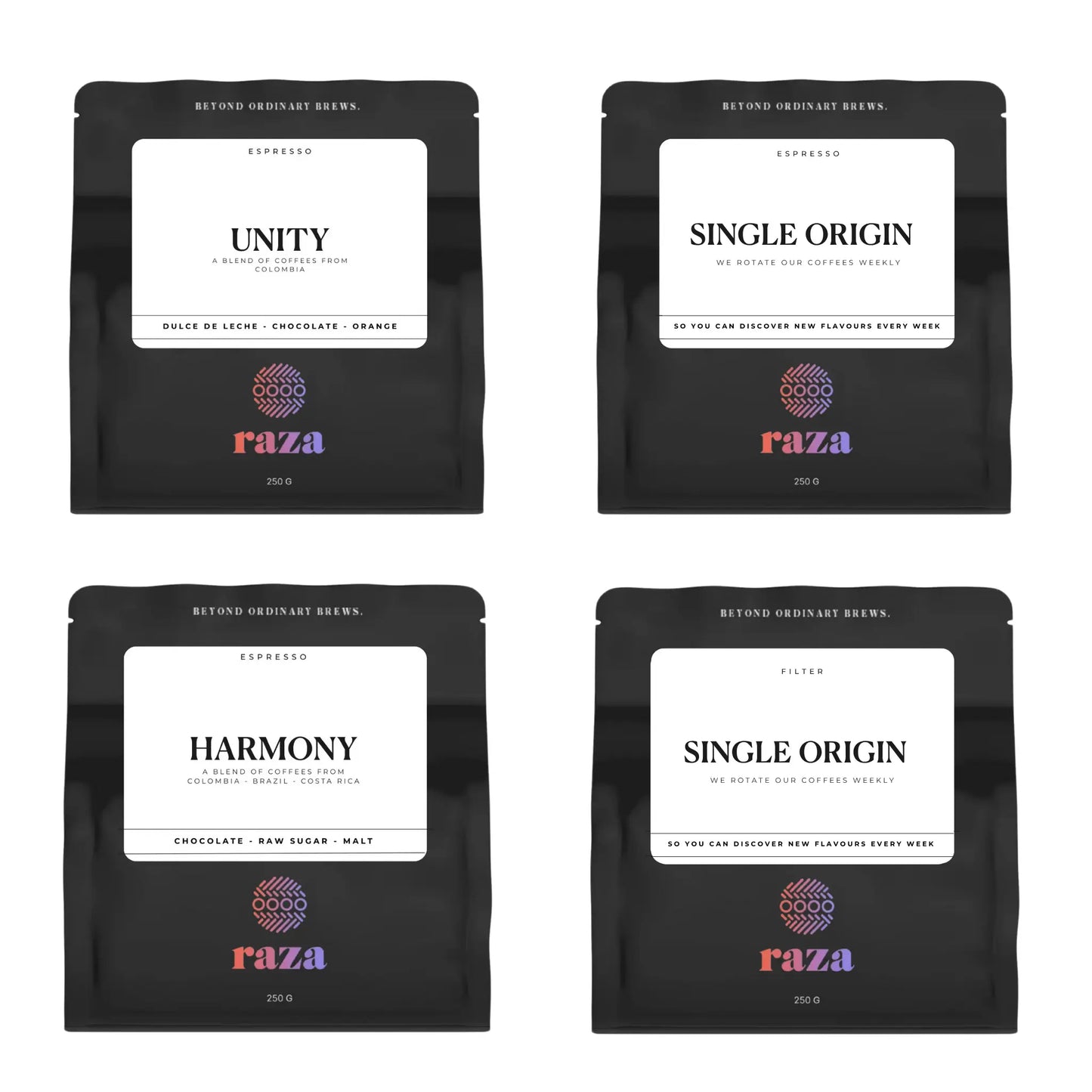 RAZA SAMPLE PACK - 4 x 250g