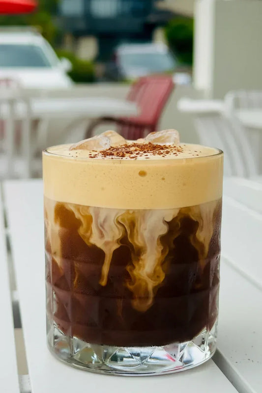 Raza Milo Cold Brew with cold foam and generous Milo powder dusting